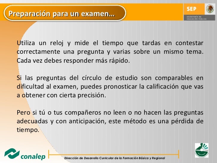 Recomendaciones para examenes de opcion multiple Recomendaciones para examenes de opcion multiple