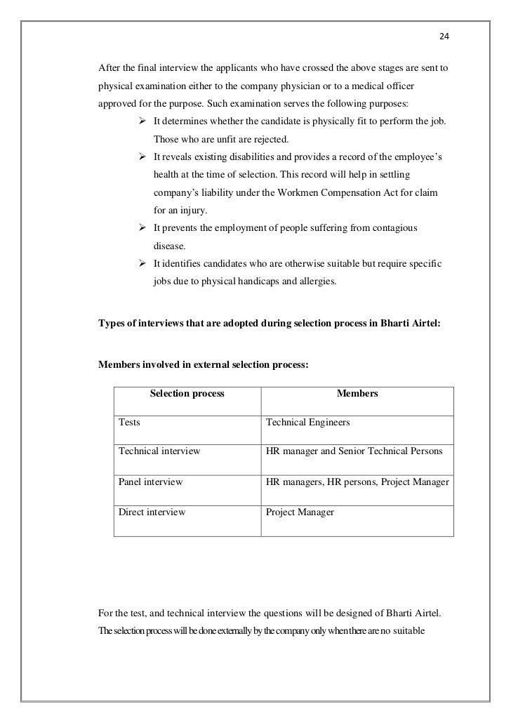 Literature review of effectiveness of recruitment and selection process