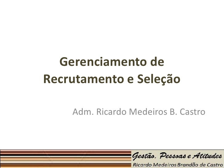 Artigo recrutamento e selecao
