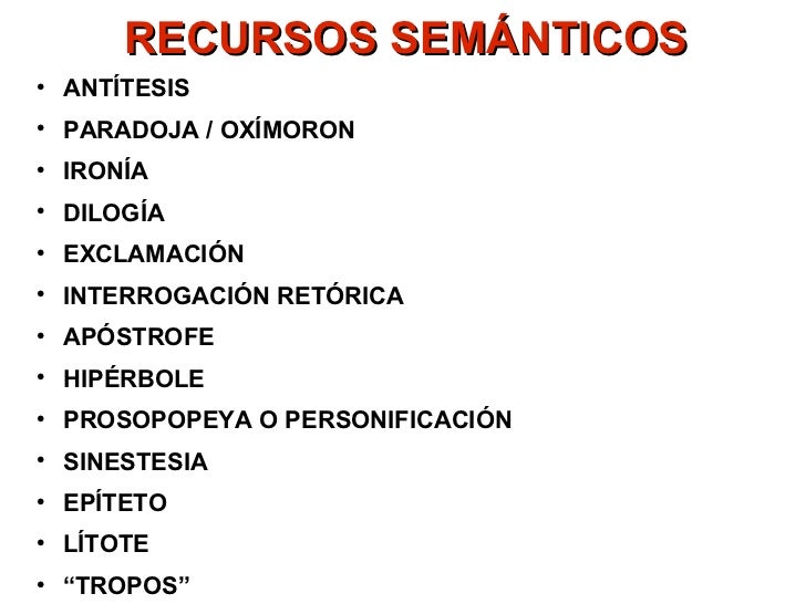 Recursos estilísticos Recursos estilísticos