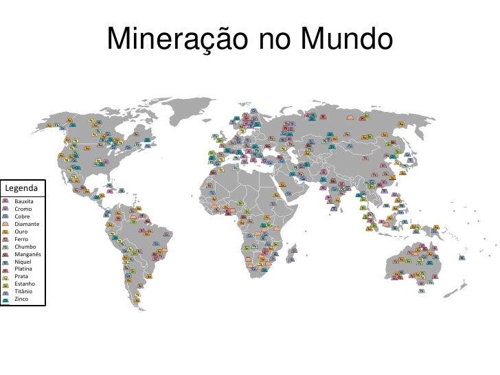 Resultado de imagem para o mundo - recursos minerais