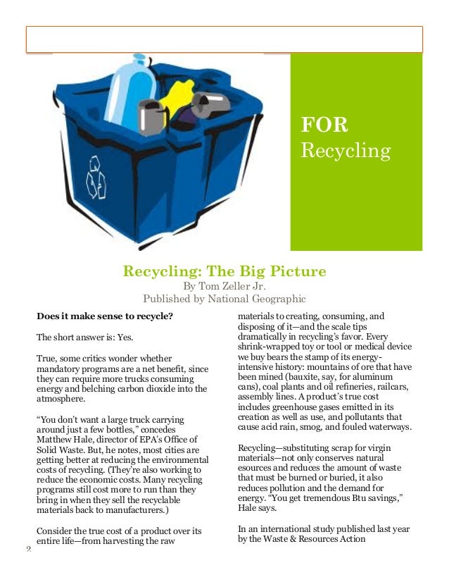 persuasive essay on recycling should be mandatory for everyone