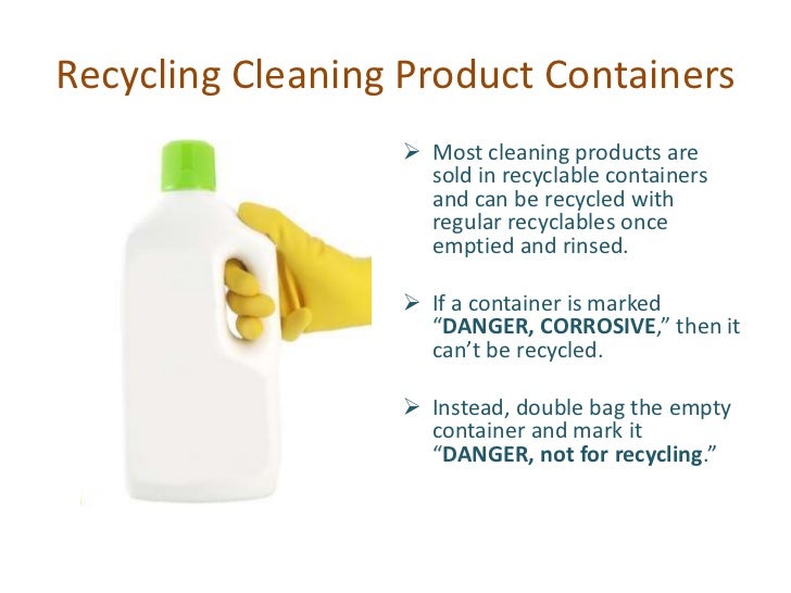How to Recycle Cleaning Products