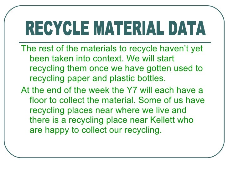 Persuasive speech on recycling