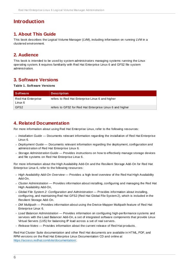 Red hat enterprise linux-6-logical volume manager