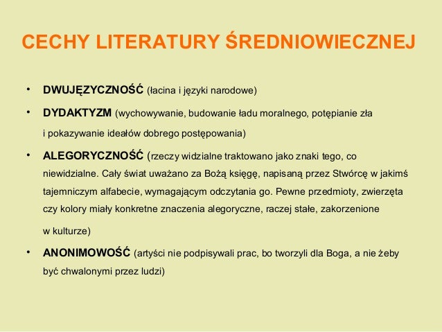 Sprawdzian Wiadomości Z Literatury średniowiecza www.slideshare.net
