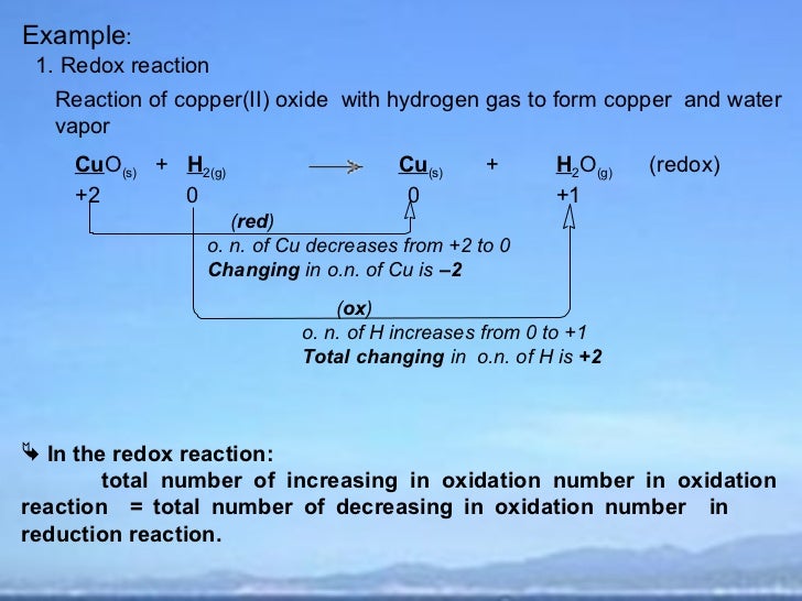 Redox reaction