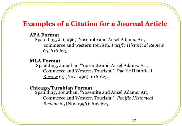 Example of mla format citation