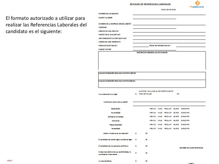 referencias laborales formatos para referencias laborales