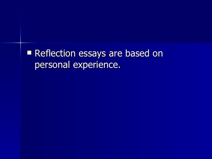 Reflection essays