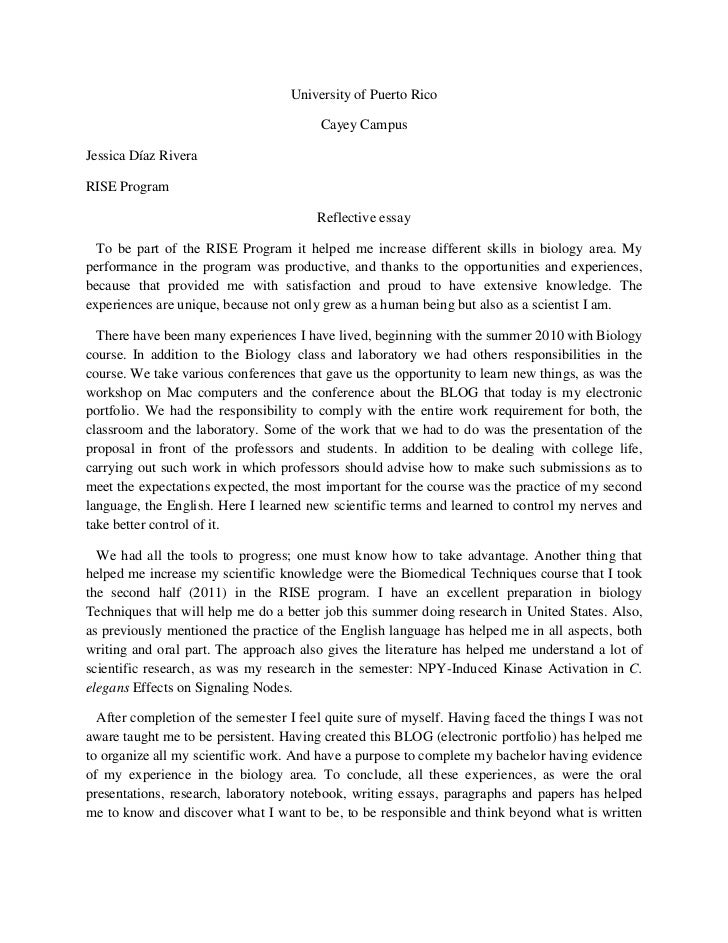 Reflective Essay On Writing Skills