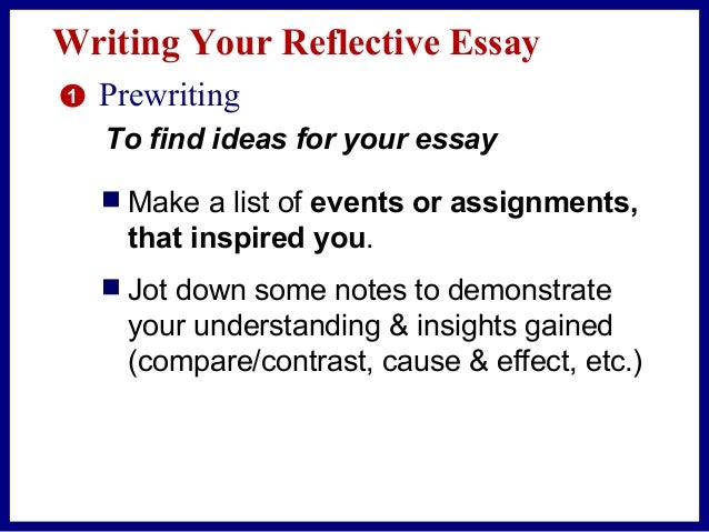 Reflective essay topics list