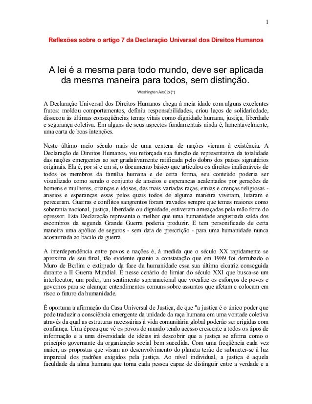 Artigo 29 dos direitos humanos