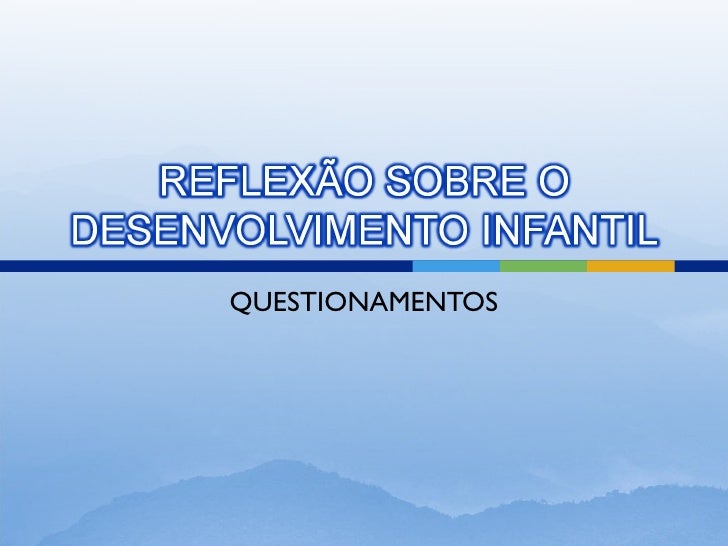 Artigo sobre desenvolvimento infantil