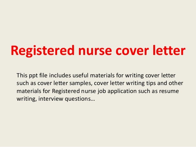 new graduate registered nurse cover letter