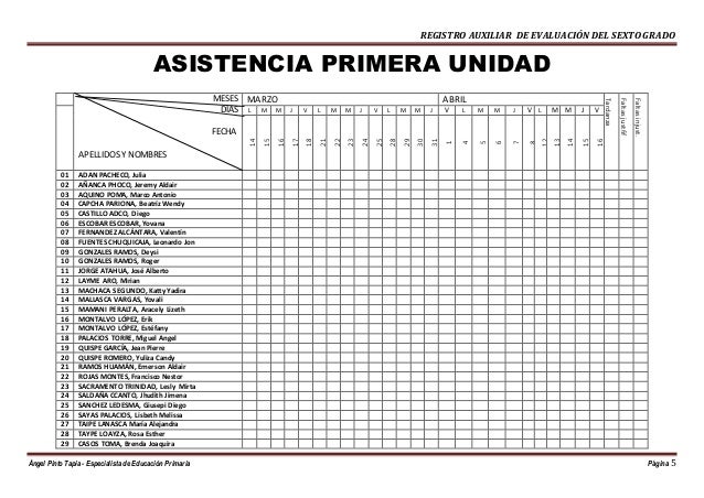Registro Auxiliar 2do Grado De Primaria 2016 | registro auxiliar de primaria en word 2016 Registro Auxiliar 2do Grado De Primaria 2016 | registro auxiliar de primaria en word 2016