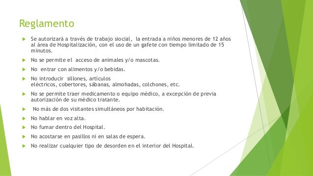 "Reglamento de Hospital"