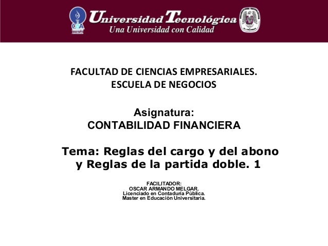 CARGO Y ABONO cargo y abono: