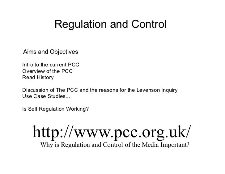 Regulation and control