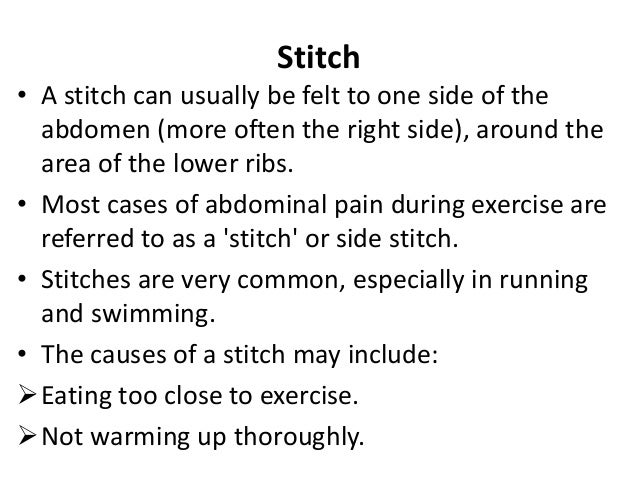 Causes of Side Stitches During Exercise