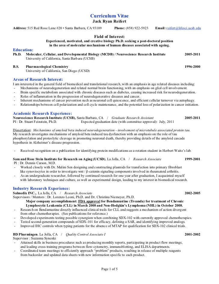 Cell Culture Experience Resume Cell Culture Experience Resume
