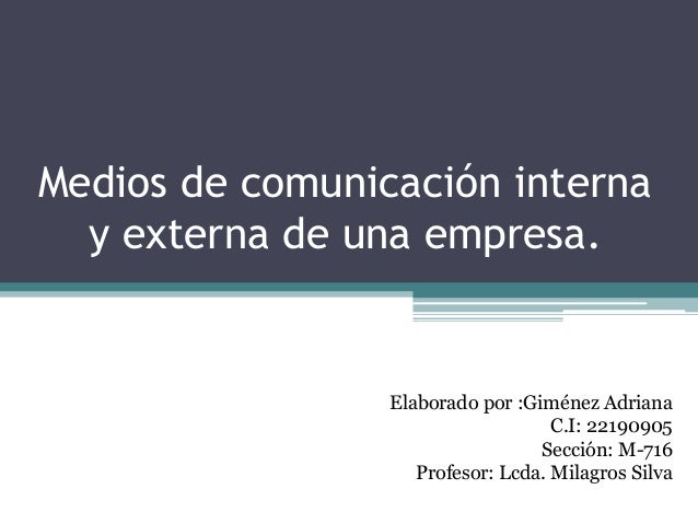EMPRESA DE MEDIOS empresa de medios: