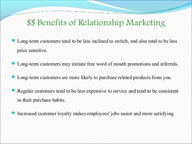 benefits of relationship marketing pdf