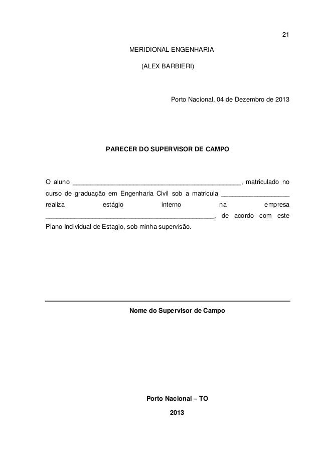 Conclusao relatorio de estagio engenharia