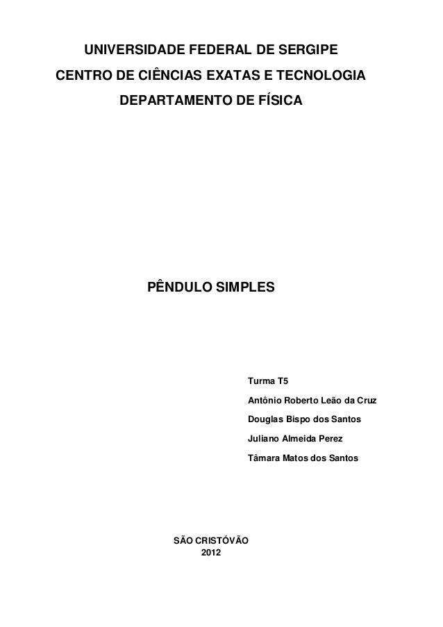 Pendulo simples relatorio