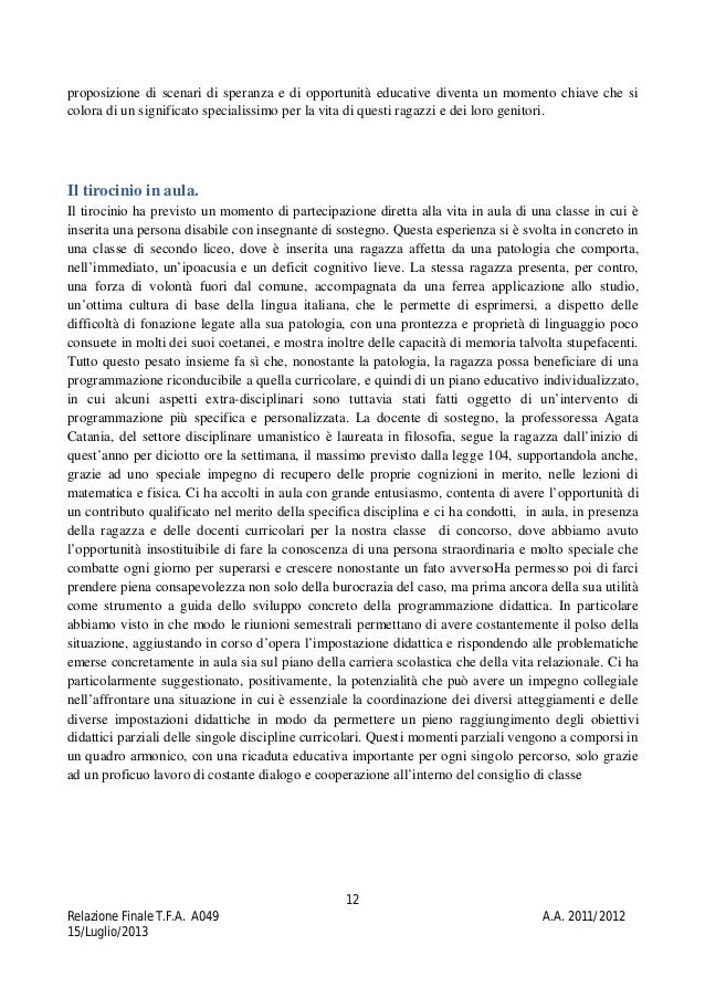 Relazione