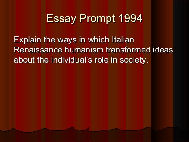 Renaissance humanism essay