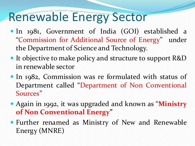 Background And Present Status Of Energy Sector