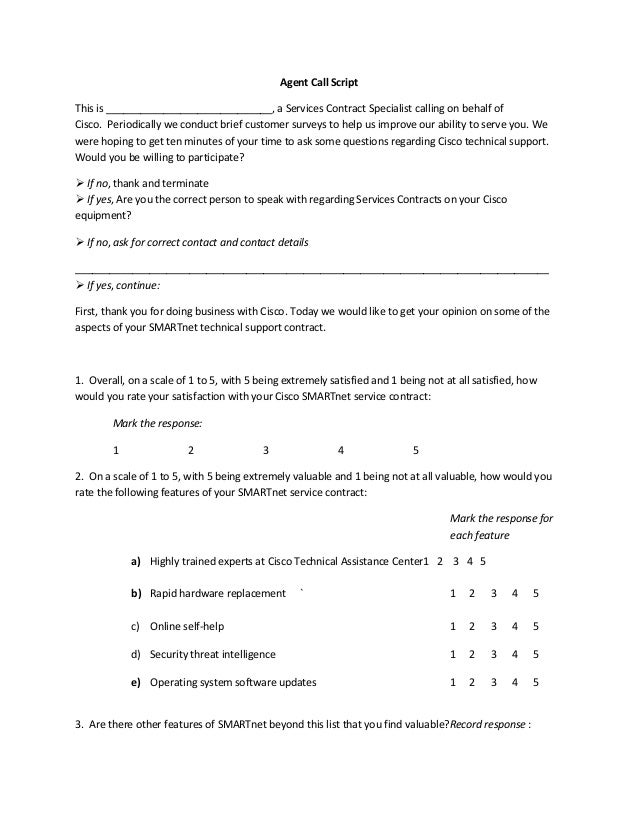 Renewals survey call center script 10.3
