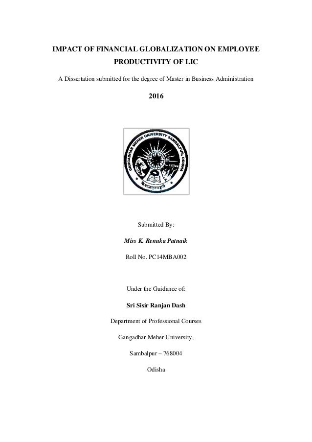 Dissertation about globalization