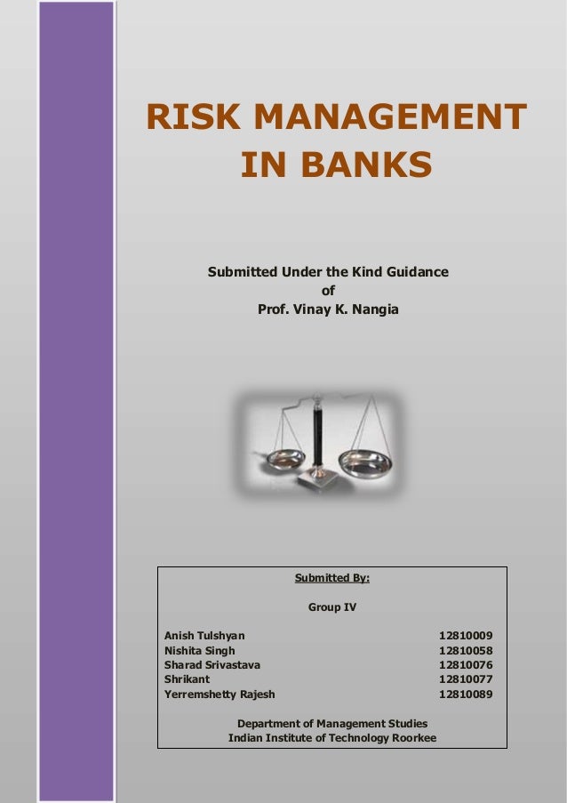 Dissertation report on risk management in banks