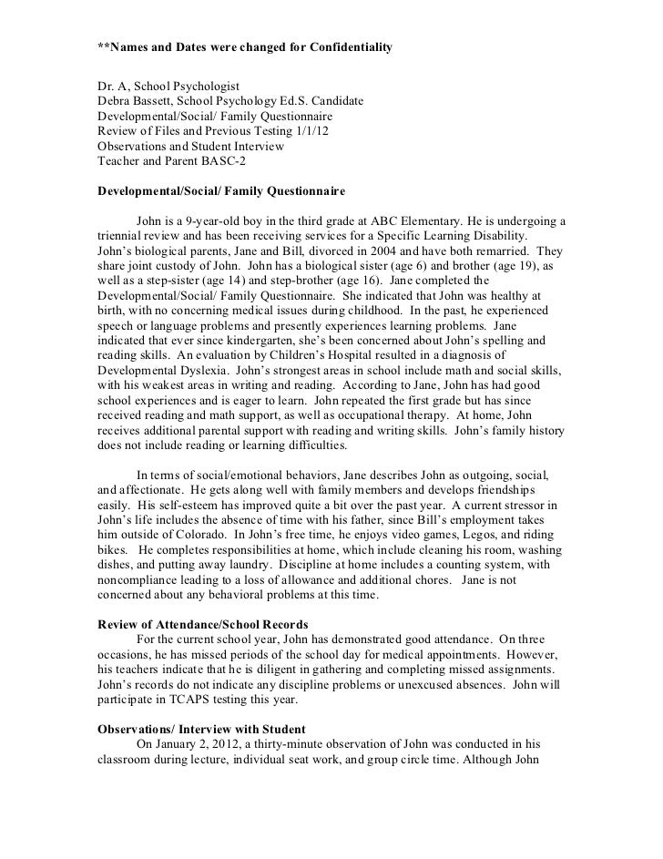 writing report template
