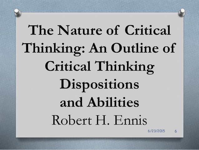 Critical Thinking Dispositions