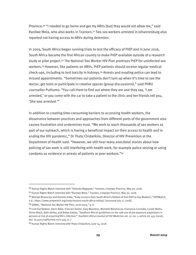 Report On Decriminalisation Of Sex Work In South Africa Pdf