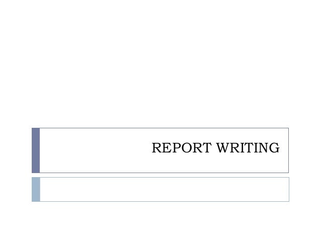 english report writing format example