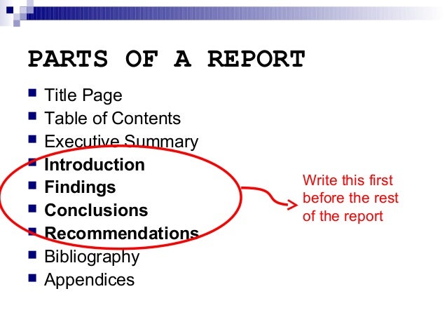 Report writing introduction example