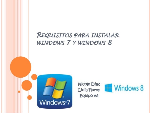Instalacion windows 8 requisitos