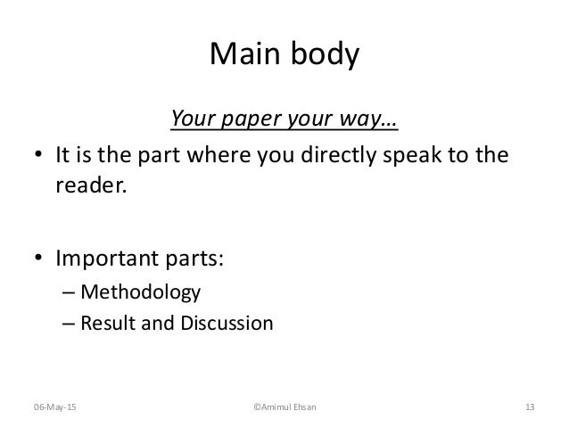 discussion part of research paper discussion part of research paper