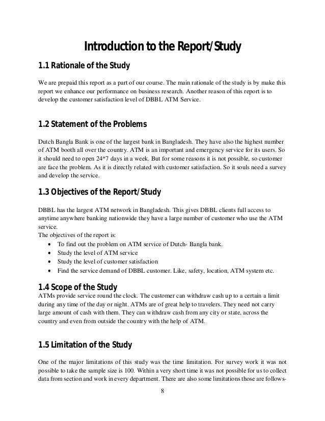 Study statement for research paper