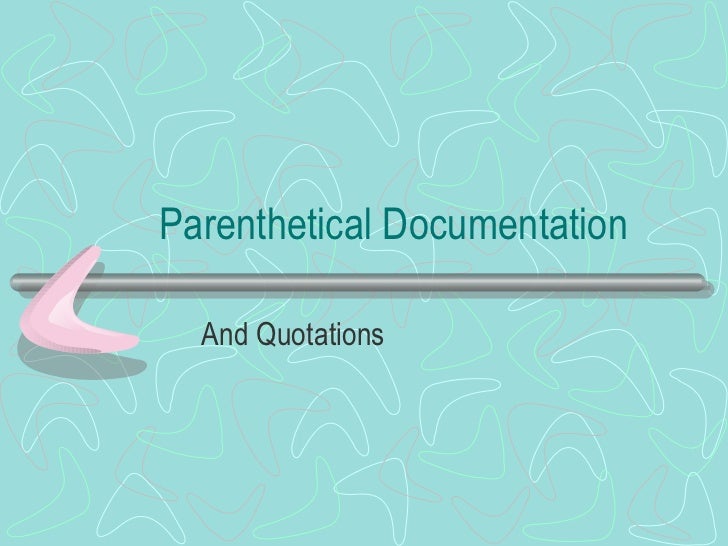 Research paper quotation