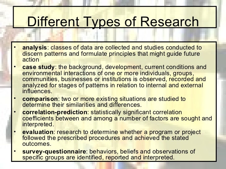 Thesis methodology types