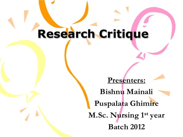 Research Critique at EssayPedia.com