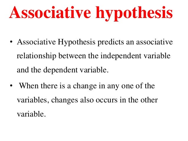 difference between associative and causal hypothesis