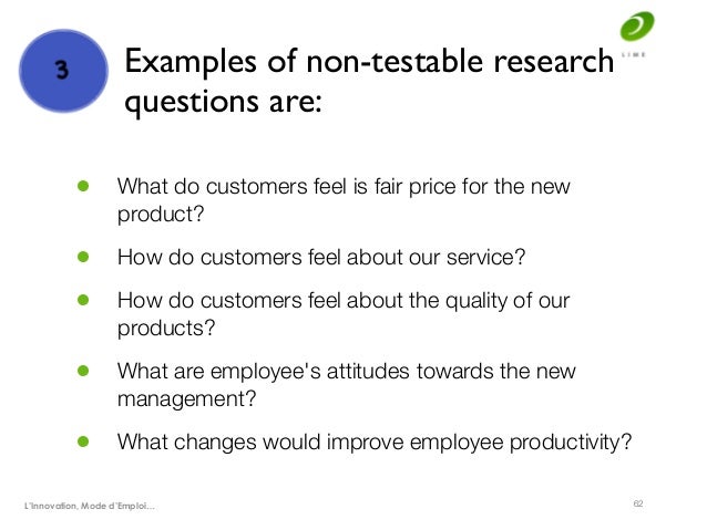 what is the difference between a testable and non testable question