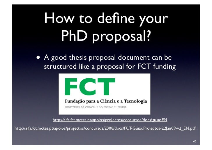 Phd proposal methodology