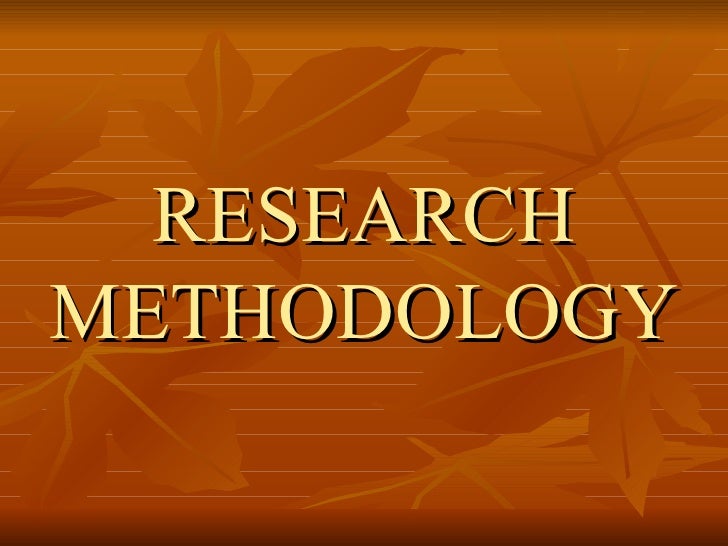 Research paper on research methodology